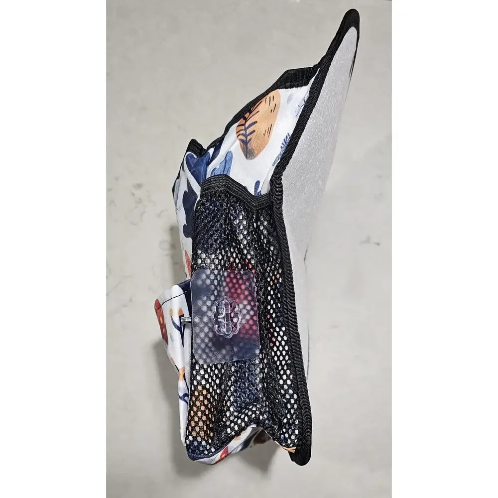 Bedside Storage Caddy Dorm Bed Organizer Mushroom Print Pockets Polyester New